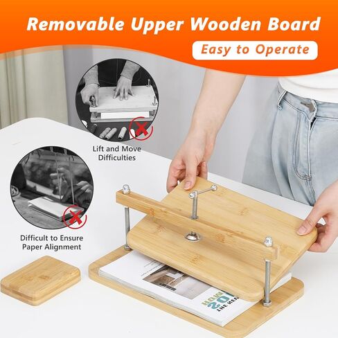 JFNoraiva Book Binding Kits, Bamboo Wood Book Press Suitable for Thin Books, 11 * 7.9 in Bookbinding Press for DIY Bookbinding, Books Repair, Handmade Crafts in Saudi Arabia