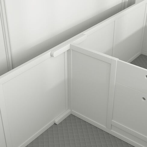 PawHut Whelping Box for Dogs and Puppies, Whelping Pen with Washable Waterproof Pee Pad & Adjustable Door for Large, Medium and Small Dogs, White, 96" x 47" x 19" in Saudi Arabia