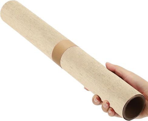 Wooqu Book Cloth ، سطح الكتان الطبيعي المدعومة ، سهلة الاستخدام ، قوية ، 17 × 29 "، لربط الكتب ، مختلط طبيعي in Kuwait