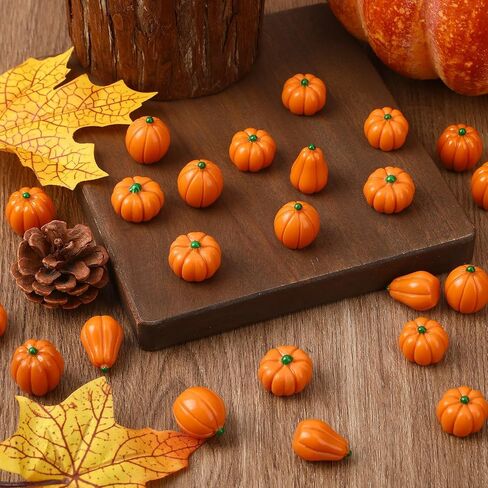 100 Pcs Fall Mini Resin Ducks Figurines Autumn Tiny Maple Leave Ducks Ornaments Home Decor Miniature Garden Ornaments Thanksgiving Table Settings Dollhouse Accessories in Saudi Arabia