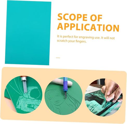 Eringogo 5 PCS لوحات مطاطية نحت لأدوات نقش الطباعة سهلة الاستخدام للمشاريع الإبداعية لحرف التعليم الفني in Saudi Arabia