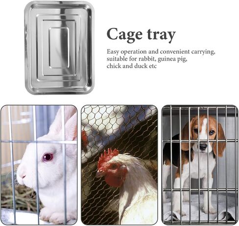 BESPORTBLE استبدال الكلب البديل DOG CRATE PAN - صينية معدنية مقاومة للمضغ للحيوانات الأليفة حماية الأرضية متينة الكلاب والقطط 31 سم × 21 سم × 2 سم in Saudi Arabia