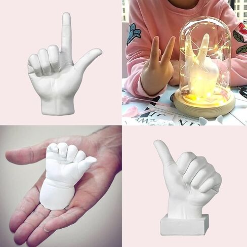 Hand Casting Kit,Sculpture Hand Molding Kit Anniversary Birthday Gifts for New Born in Kuwait