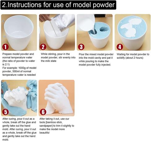 Hand Casting Kit,Sculpture Hand Molding Kit Anniversary Birthday Gifts for New Born in Kuwait