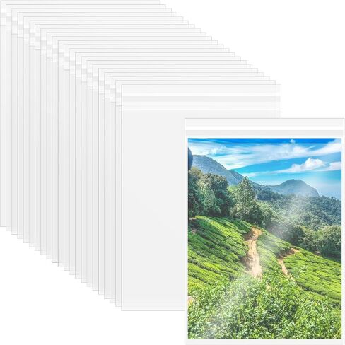100PCS 8.5 x 11 Inch Cellophane Bags Self Sealing, Resealable Clear Plastic Sleeves for Paper, Artwork, Photo Mats, Comic, Magazine Page Protectors in Saudi Arabia