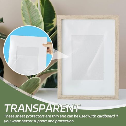 100PCS 8.5 x 11 Inch Cellophane Bags Self Sealing, Resealable Clear Plastic Sleeves for Paper, Artwork, Photo Mats, Comic, Magazine Page Protectors in Saudi Arabia