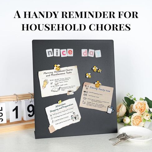 2 Pack Magnet Board ، لوحة مغناطيسية سوداء ، لوحة إعلانات مغناطيسية معدنية ، معروضة مغناطيس من المنزل ، المدرسة ، المطبخ ، المكتب in Kuwait