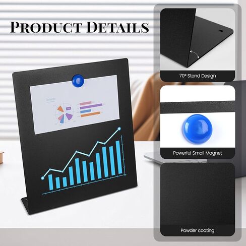 2 Pack Magnet Board ، لوحة مغناطيسية سوداء ، لوحة إعلانات مغناطيسية معدنية ، معروضة مغناطيس من المنزل ، المدرسة ، المطبخ ، المكتب in Kuwait