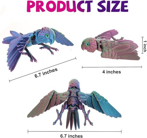 2 PCS 3D Printed Parrot ، 3D Printed Animals ، Didget Toy Desk ، للبالغين in Kuwait
