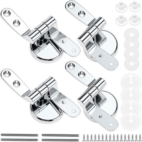 QWORK Replacement Toilet Seat Hinge Mountings Stainless Steel 1 Set with Bolts and Nuts in Kuwait