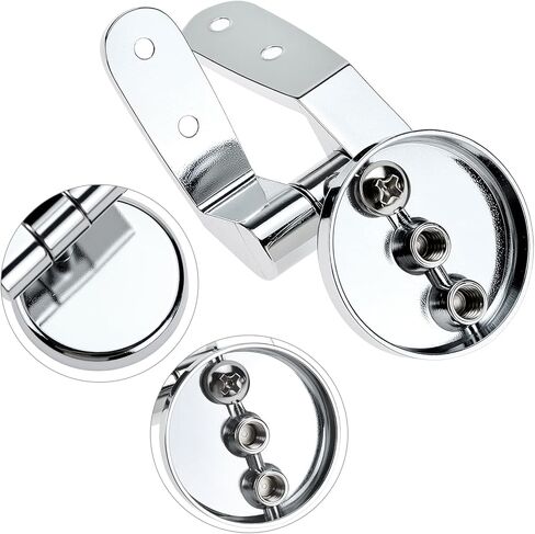 QWORK Replacement Toilet Seat Hinge Mountings Stainless Steel 1 Set with Bolts and Nuts in Kuwait