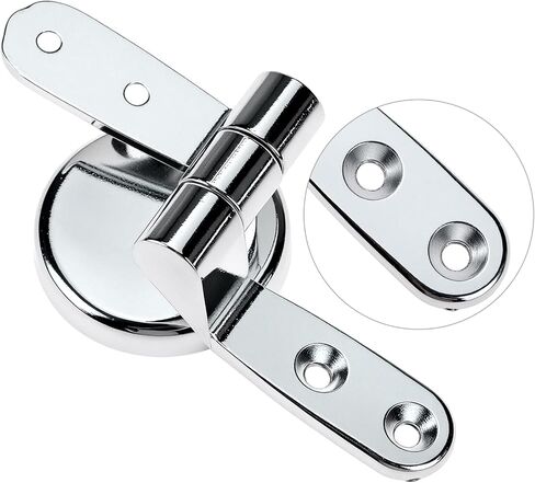 QWORK Replacement Toilet Seat Hinge Mountings Stainless Steel 1 Set with Bolts and Nuts in Kuwait