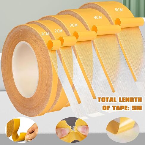 panthra 5PCS Super Sticky Double Sided Tape, High Adhesive Fabric Tape Heavy Duty, Suitable for Fashion Clothing Carpet Art in Saudi Arabia