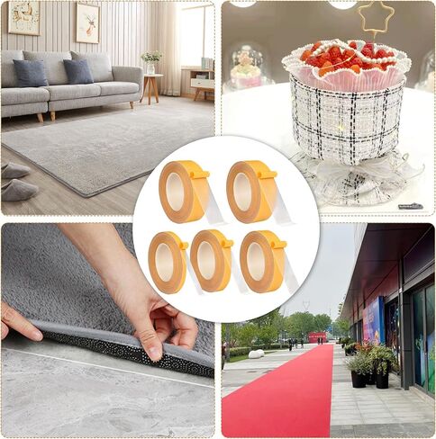 panthra 5PCS Super Sticky Double Sided Tape, High Adhesive Fabric Tape Heavy Duty, Suitable for Fashion Clothing Carpet Art in Saudi Arabia