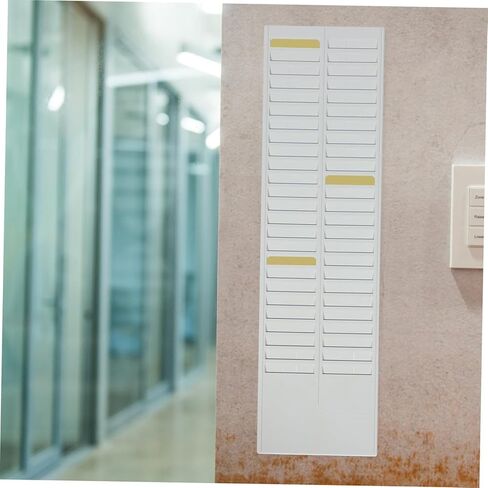Gatuida Wall-mount Cards Holder Rack with Slots Plastic Organizer for Office Warehouse Retractable Card Rack for Attendance and Classification Labels Easy Wall Installation in Saudi Arabia