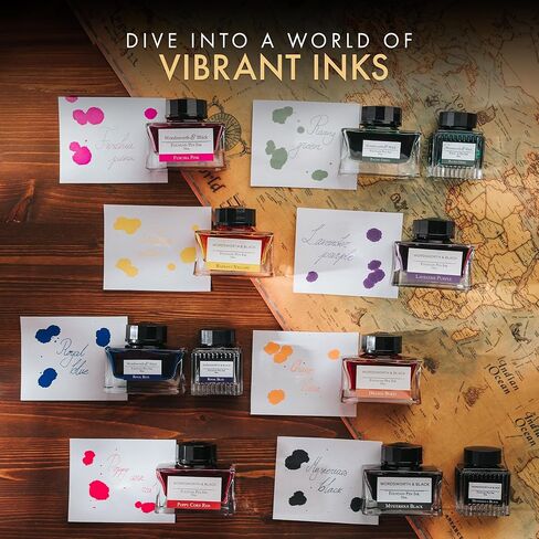 Wordsworth and Black Fountain Pen Ink Bottle (50 ml) Premium Luxury Edition, [Poppy Corn Red] Fountain Pens Bottled Ink; Classic Designed Bottle Smooth Flow 50 ml in Kuwait