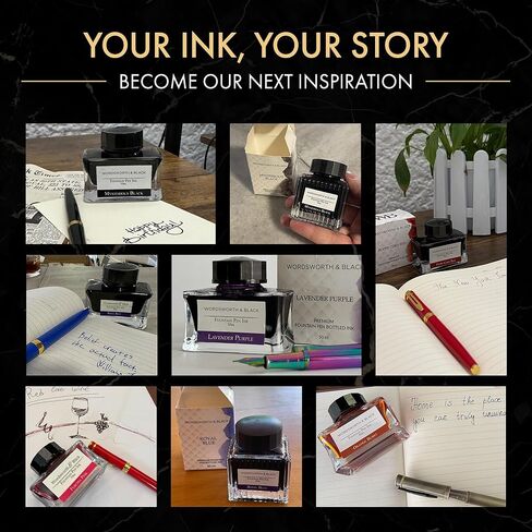 Wordsworth and Black Fountain Pen Ink Bottle (50 ml) Premium Luxury Edition, [Poppy Corn Red] Fountain Pens Bottled Ink; Classic Designed Bottle Smooth Flow 50 ml in Kuwait