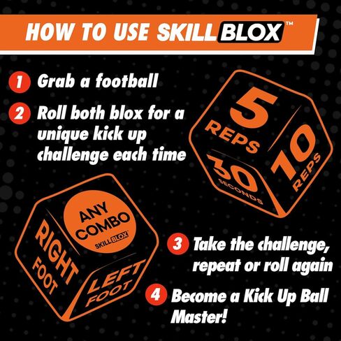 التدريب على إطلاق النار على كرة القدم النرد (2 أجهزة الكمبيوتر) - هدايا كرة القدم للأولاد 8-12 لتحسين مهارات إطلاق النار في كرة القدم - معدات التدريب على كرة القدم الأولاد والبنات (زهر الرصاص) in Kuwait