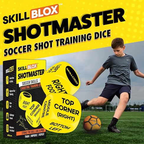 التدريب على إطلاق النار على كرة القدم النرد (2 أجهزة الكمبيوتر) - هدايا كرة القدم للأولاد 8-12 لتحسين مهارات إطلاق النار في كرة القدم - معدات التدريب على كرة القدم الأولاد والبنات (زهر الرصاص) in Kuwait