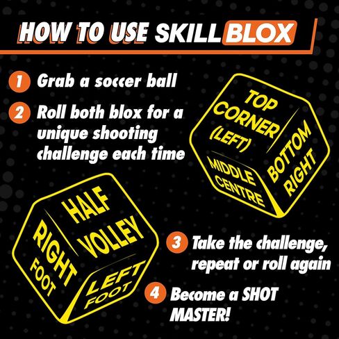 التدريب على إطلاق النار على كرة القدم النرد (2 أجهزة الكمبيوتر) - هدايا كرة القدم للأولاد 8-12 لتحسين مهارات إطلاق النار في كرة القدم - معدات التدريب على كرة القدم الأولاد والبنات (زهر الرصاص) in Kuwait