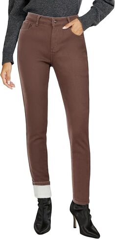 GRAPENT صوف مبطن طماق المرأة نحيل الجينز عالية الخصر الحرارية Jeggings الشتاء تمتد الدينيم السراويل الدافئة in Kuwait