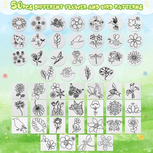 Maitys 65 Pcs Pre-Designed Magic Foam Texture Paper Painting Kit, 3 x 3'' White Foam Texture Paper with Colors Marker Water Brushes for 3D Craft Drawing DIY(Animals) in Saudi Arabia