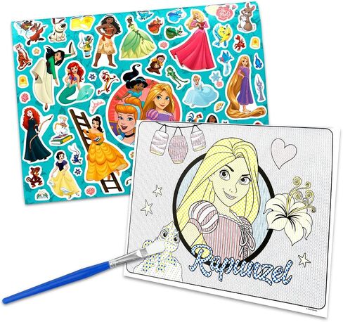 Disney Princess Paint with Water for Kids ، الأطفال الصغار الذين تتراوح أعمارهم بين 3+ - حزمة مع 36 صفحة كتاب كرسون خالٍ من الفوضى المجانية للأعمار 3 4 5 6 7 8 وأكثر | ديزني الأميرة لا ميس الفنون والحرف in Kuwait