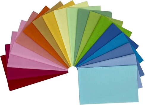 31pcs حزم الأقمشة القطنية متعددة الألوان 10 "x8" ، ألوان صلبة الأقمشة المختلطة عبارة عن قطعة قماش مترقعة للخياطة ، اللحف ، DIY ، سجل القصاصات ، العمل اليدوي ، 31 لونًا (25x20 سم × 31pcs) in Kuwait