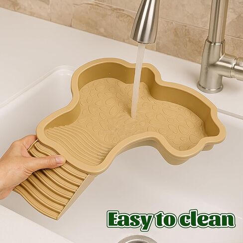 Large Reptile Water Bowl with Ramp, Thickened Non-Slip Feeding Dish & Bathing Pool for Turtle, Snake, Gecko, Bearded Dragons, Lizard Habitat Accessories in Saudi Arabia