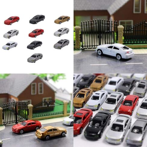 MISPPRO HO SCALE MODEL MINI CAR 1:87 ، 50pcs لون متنوع ، 60 × 26x18 مم ، بلاستيك ، مناسب لمقياس HO/TT ، عشاق القطار والموديل in Kuwait