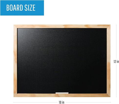 Mastervision Black Chalk Board ، 12 "× 18" ، إطار خشب الصنوبر ، طقم تركيب الحائط ، رائع مع علامات الطباشير والطباشير السائل in Saudi Arabia