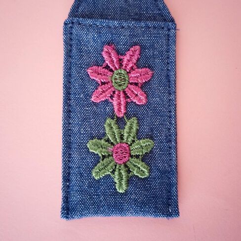 Hippie Keychain - Lip Balm Holder - Boho Chapstick Holder - Handmade Floral Keyring Fob in Saudi Arabia