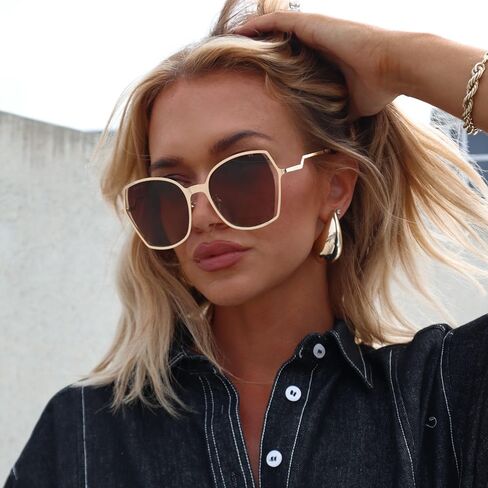 DIFF Donna III Oversized Sunglasses for Women UV400 Protection, Lightweight Wire Vintage in Kuwait