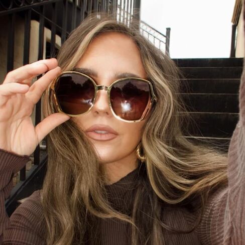 DIFF Donna III Oversized Sunglasses for Women UV400 Protection, Lightweight Wire Vintage in Kuwait