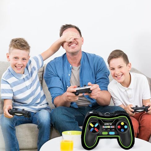 Video Game Controller Piñata Bundle Fiesta Gaming Controller Piñata Set with Blindfold and Bat Kids Birthday Gamer Party Supplies Game Toy for Kids Gaming Theme Party Carnival Events Decor(Blue) in Saudi Arabia