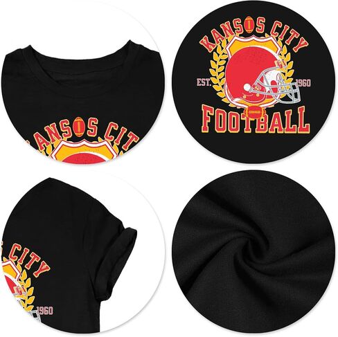 Game Day T Shirt Women Sunday Football Season Tee Vintage Bleached Shirt Letter Print Short Sleeve Top in Kuwait
