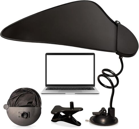 Cubicle Shade Laptop Sun Shade - Desk Shade for Cubicle to Block Light - Portable Cubicle Light Shield Blocks Overhead Light & Sun Glare for Working Outside in Saudi Arabia