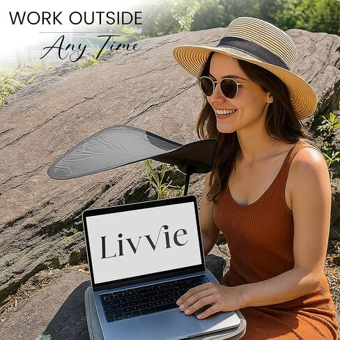 Cubicle Shade Laptop Sun Shade - Desk Shade for Cubicle to Block Light - Portable Cubicle Light Shield Blocks Overhead Light & Sun Glare for Working Outside in Saudi Arabia