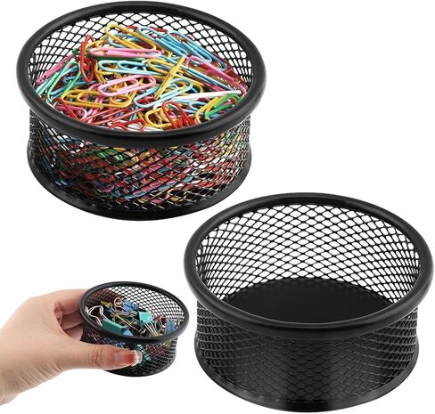 حامل مشبك الورق 2/4 حزمة Paperclip حاملات السلك شبكة Paperclip أطباق حاملو سطح المكتب موزع لوحية لملحقات Office Office (9x4cm/3.54x1.57inch ، اللون: 2pcs) in Kuwait