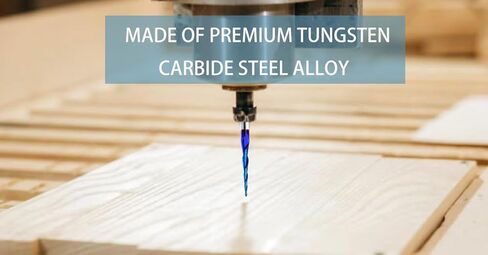 4PCS Ball Nose 1 Degree End Mill Cutter CNC Router Bits Spiral Milling Tool with Nano Blue Coating 1/8 Cutting Diameter 1/4 Inch Shank 3 Inch Overall Length STQ444 in Kuwait