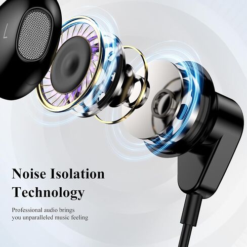 USB C Headphones Wired Earbuds for Apple iPad iPhone 15 Pro Samsung Galaxy A35 S24+ S23 S22 Type C Earphones Women Girls Android Headset Microphone Volume Control for Google Pixel 8 Pro 7 6a OnePlus in Saudi Arabia