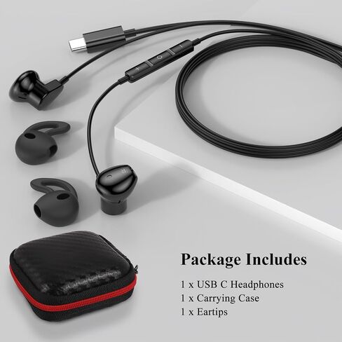 USB C Headphones Wired Earbuds for Apple iPad iPhone 15 Pro Samsung Galaxy A35 S24+ S23 S22 Type C Earphones Women Girls Android Headset Microphone Volume Control for Google Pixel 8 Pro 7 6a OnePlus in Saudi Arabia