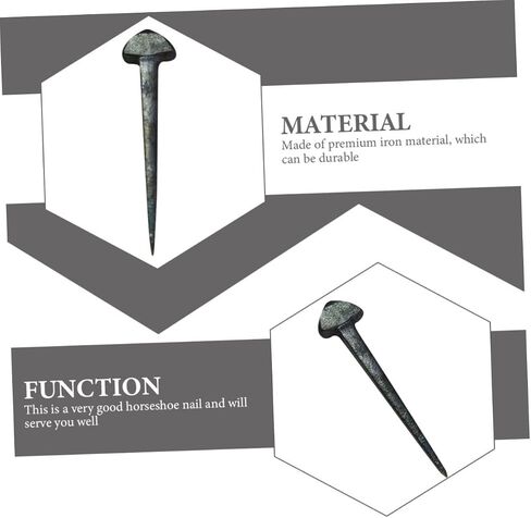 Galpada 50pcs أظافر حدوة حدوة الحصان المحترفة لإصلاح الحافر بديل بديل للخيول قوة شد عالية لـ Farriers وأصحاب الخيول in Saudi Arabia