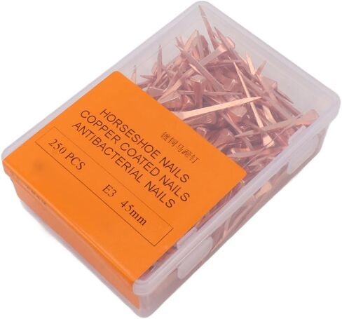 Akozon 250pcs حدوة حدوة حدوة حدوة حدوة حدوة نحاس معدات ركوب الفروسية ومستلزمات الحيوانات الأليفة (47.5 ملم E4) in Saudi Arabia