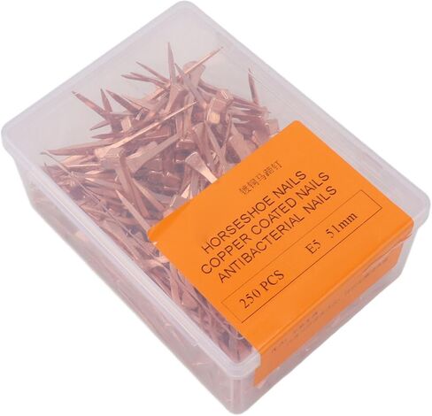 250 PCS Horseshoe Nails, Copper Nail Accessory Horse Hoof Equipment Equestrian Accessory for Riding Training Sports Supplies (45mm E3) in Saudi Arabia