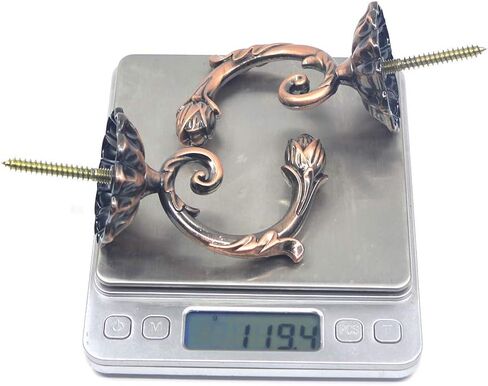 Ailejia 1Pair Curtain Holdbacks Metal Wall Mounted Curtain Tiebacks Solid Color Simplicity European Crown Hook Design Curtain Holdbacks (bronze) in Saudi Arabia