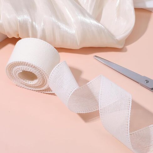 3.28 ياردة شريط HEM FOMSBONE 1.4 بوصة Beige Beige Fishbone Lining Tape Tool Tool Suit للمبتدئين ومستلزمات الخياطة للملابس اللباس in Kuwait