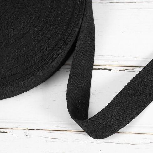 49 Yards Natural Cotton Twill Tape 1 inch, Herringbone Cotton Webbing, for DIY Crafting, Sewing, Dressmaking, Stitching(White) in Saudi Arabia