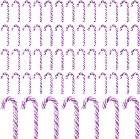 Giegxin 60 Pcs Christmas Mini Candy Canes for Crafts Plastic Candy Cane Ornaments Charms Decor Christmas Miniatures for Craft for Tree Hanging DIY Xmas(Red and White) in Saudi Arabia