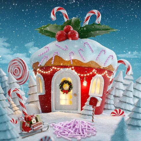 Giegxin 60 Pcs Christmas Mini Candy Canes for Crafts Plastic Candy Cane Ornaments Charms Decor Christmas Miniatures for Craft for Tree Hanging DIY Xmas(Red and White) in Saudi Arabia